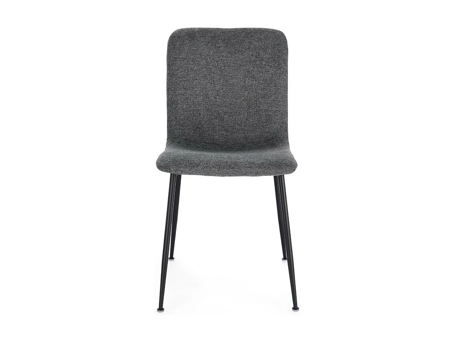 Chaises design en tissu et pieds en métal noir (lot de 4) - BREDA