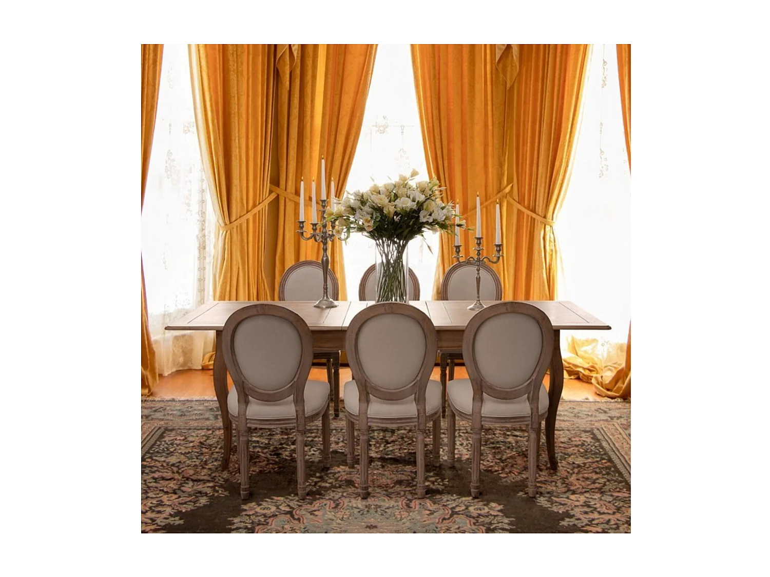 Chaise médaillon (lot de 2) - VICTORIENNE