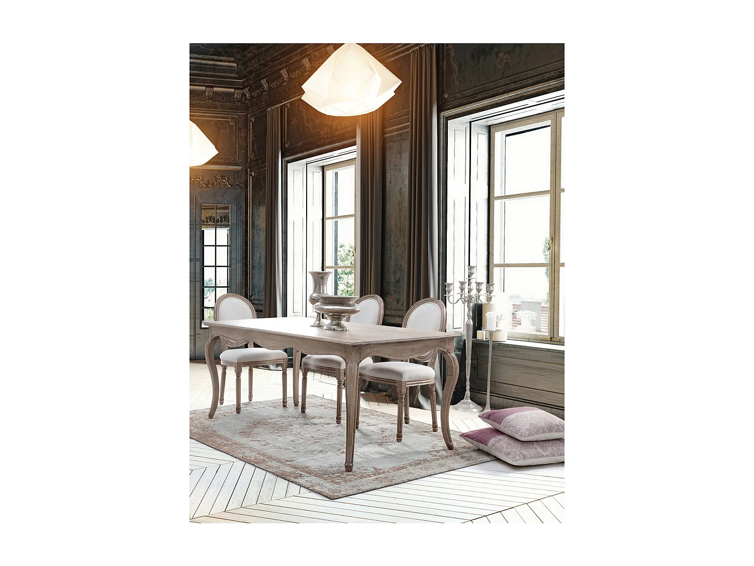 Chaise médaillon (lot de 2) - VICTORIENNE