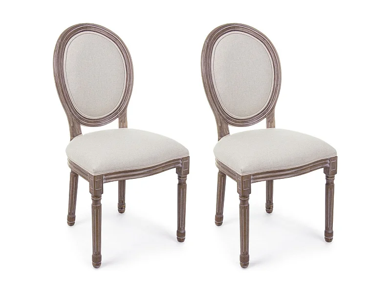 Chaise médaillon (lot de 2) - VICTORIENNE