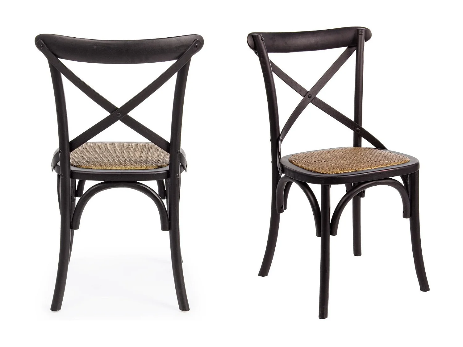 Chaises bistrot en rotin (lot de 2) - ESTAMINET