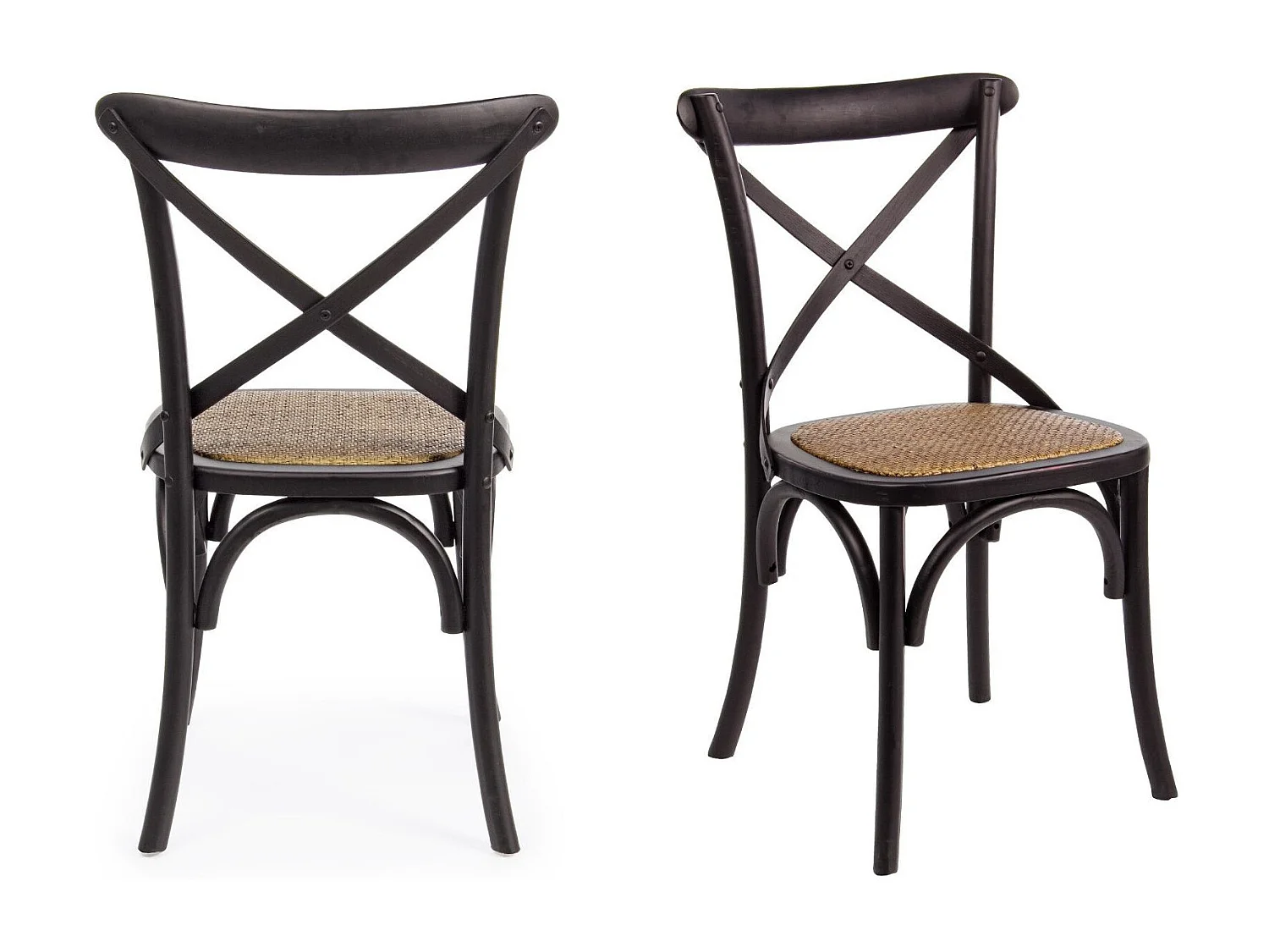 Chaises bistrot en rotin (lot de 2) - ESTAMINET