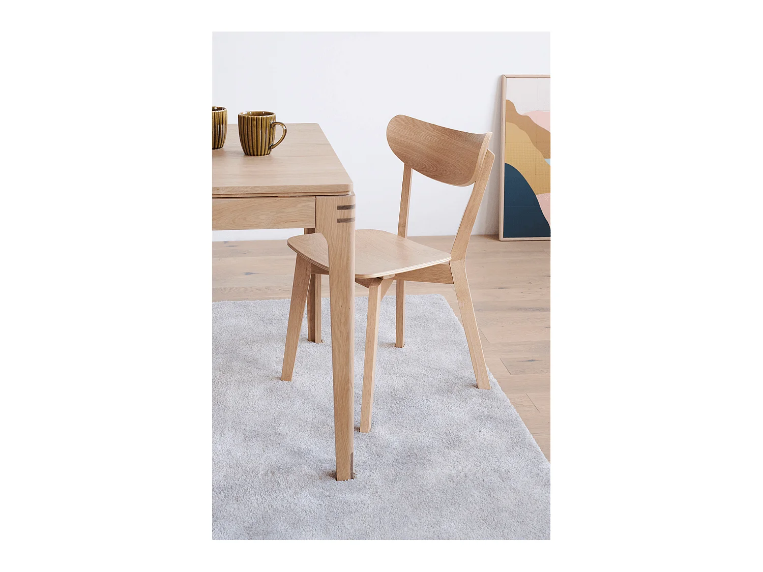 Chaise scandinave en bois (lot de 2) - LETA
