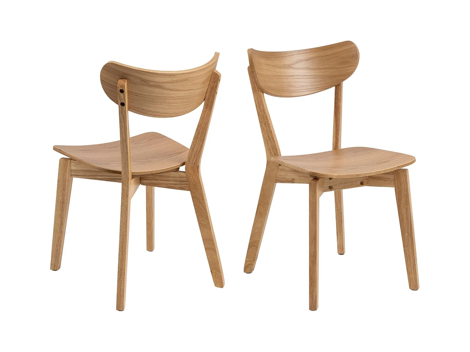 Chaise scandinave en bois (lot de 2) - LETA