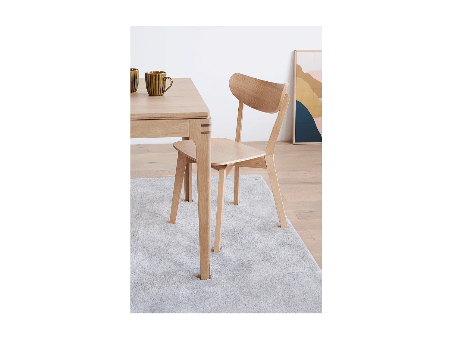 Chaise scandinave en bois (lot de 2) - LETA