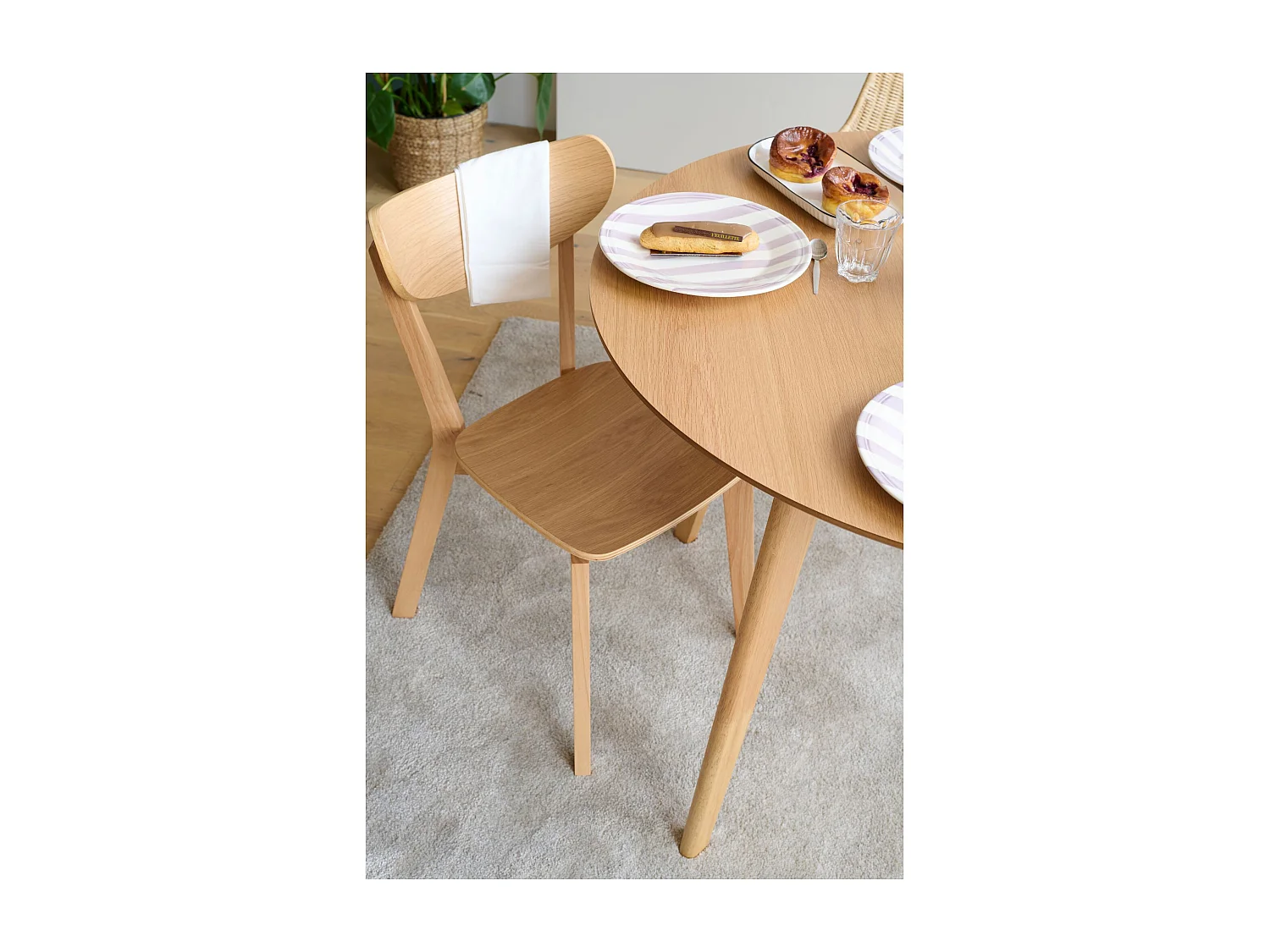 Chaise scandinave en bois (lot de 2) - LETA