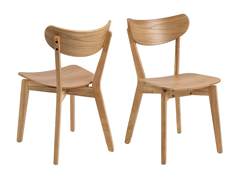Chaise scandinave en bois (lot de 2) - LETA