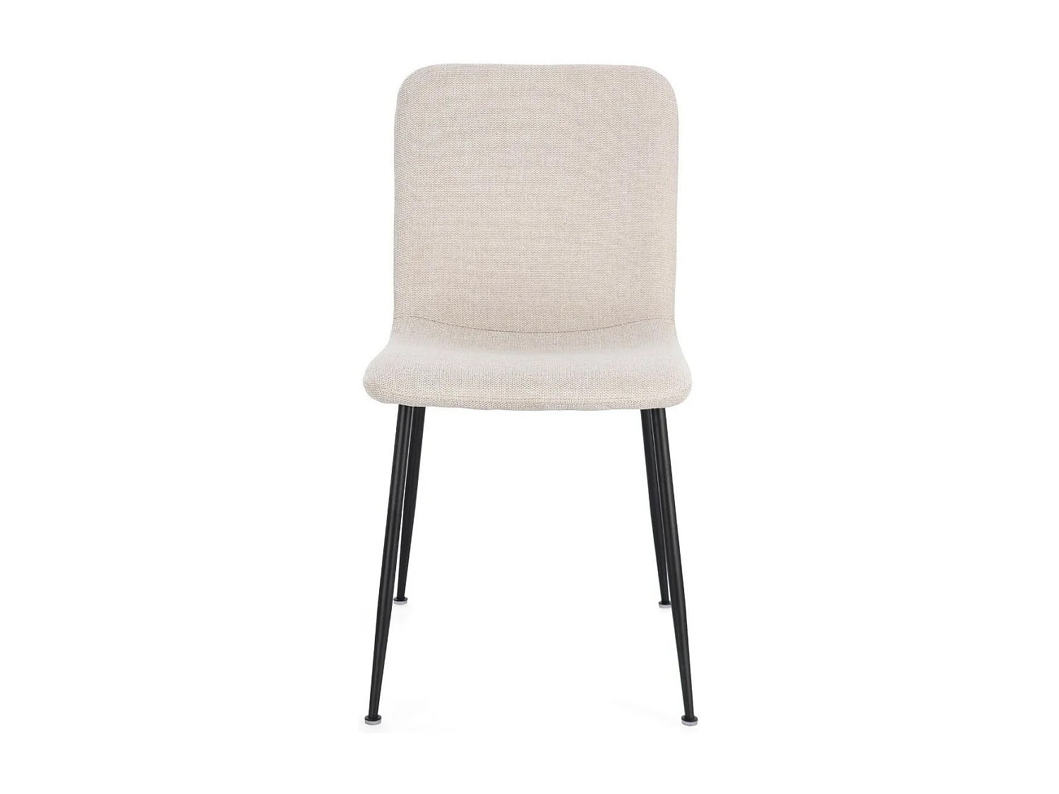 Chaises design en tissu et pieds en métal noir (lot de 4) - BREDA