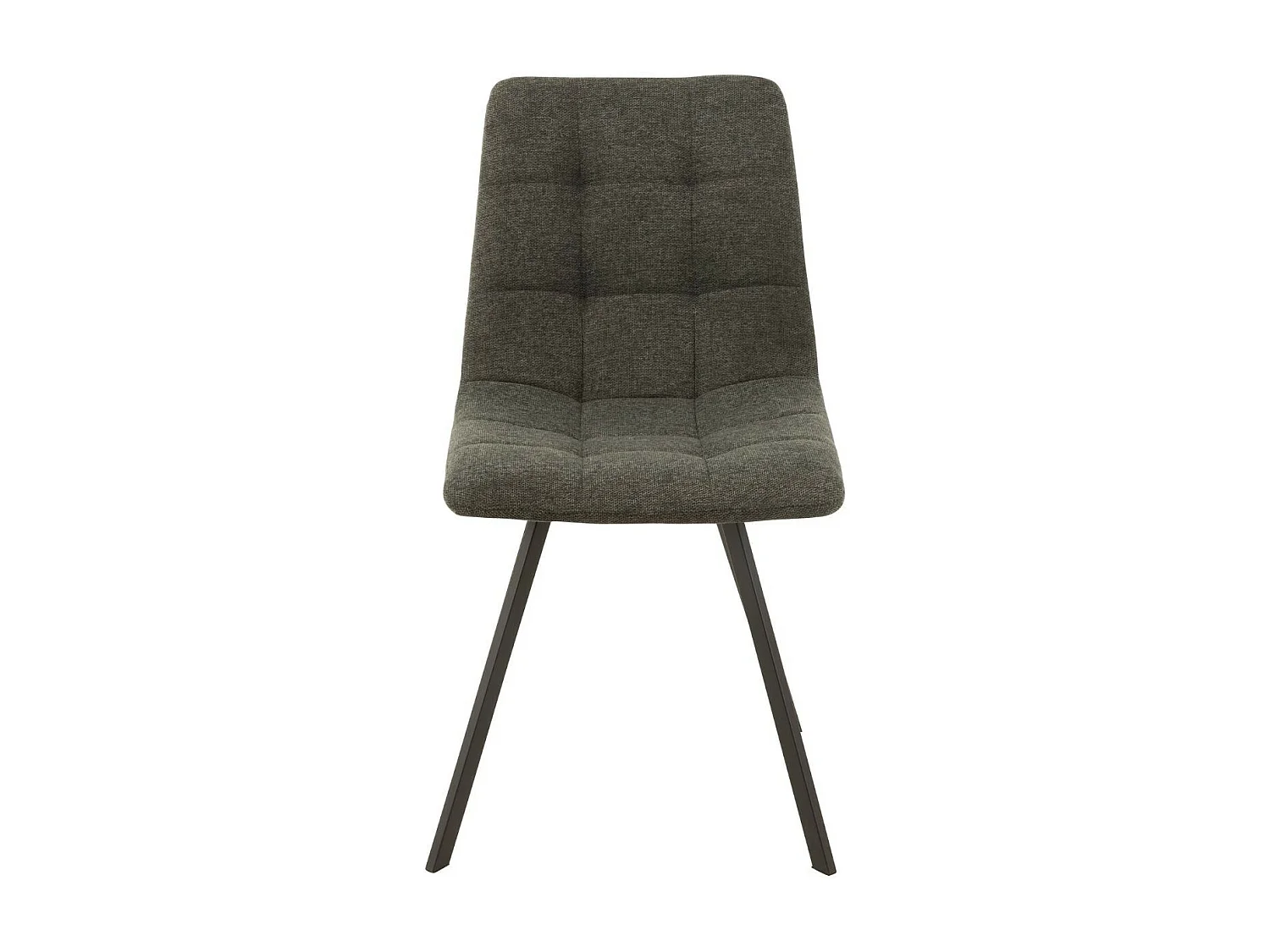 Chaises en tissu et en métal noir (lot de 2) - OLIVIA