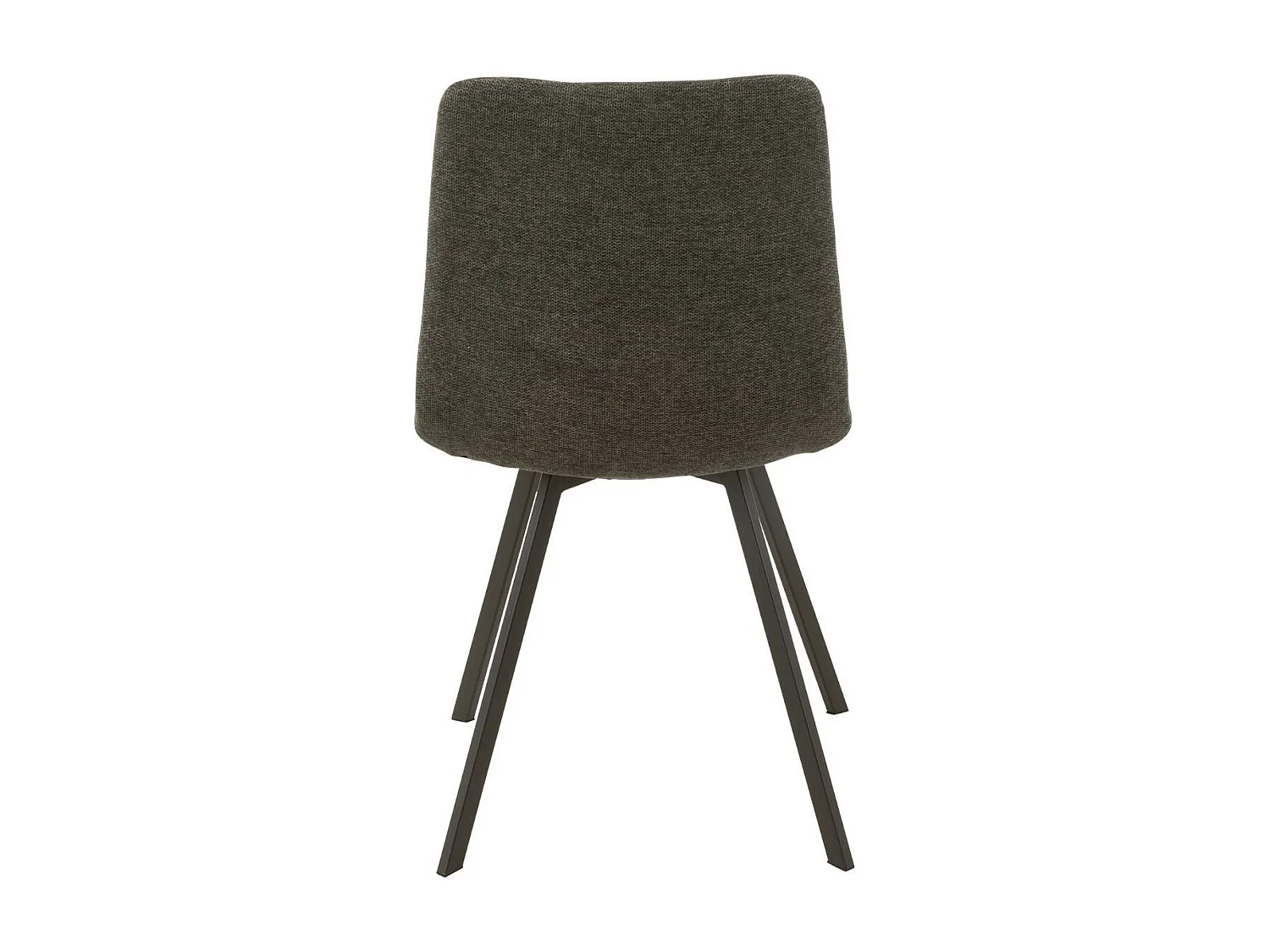 Chaises en tissu et en métal noir (lot de 2) - OLIVIA