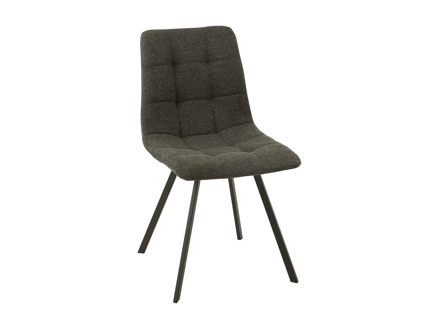Chaises en tissu et en métal noir (lot de 2) - OLIVIA