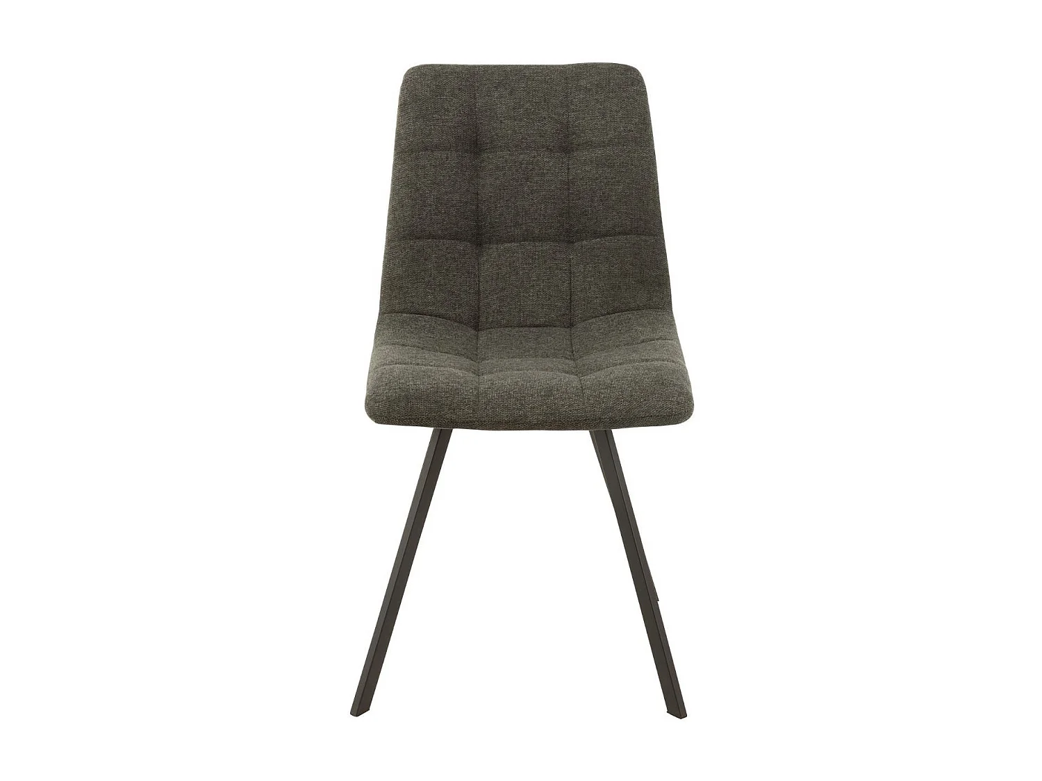 Chaises en tissu et en métal noir (lot de 2) - OLIVIA