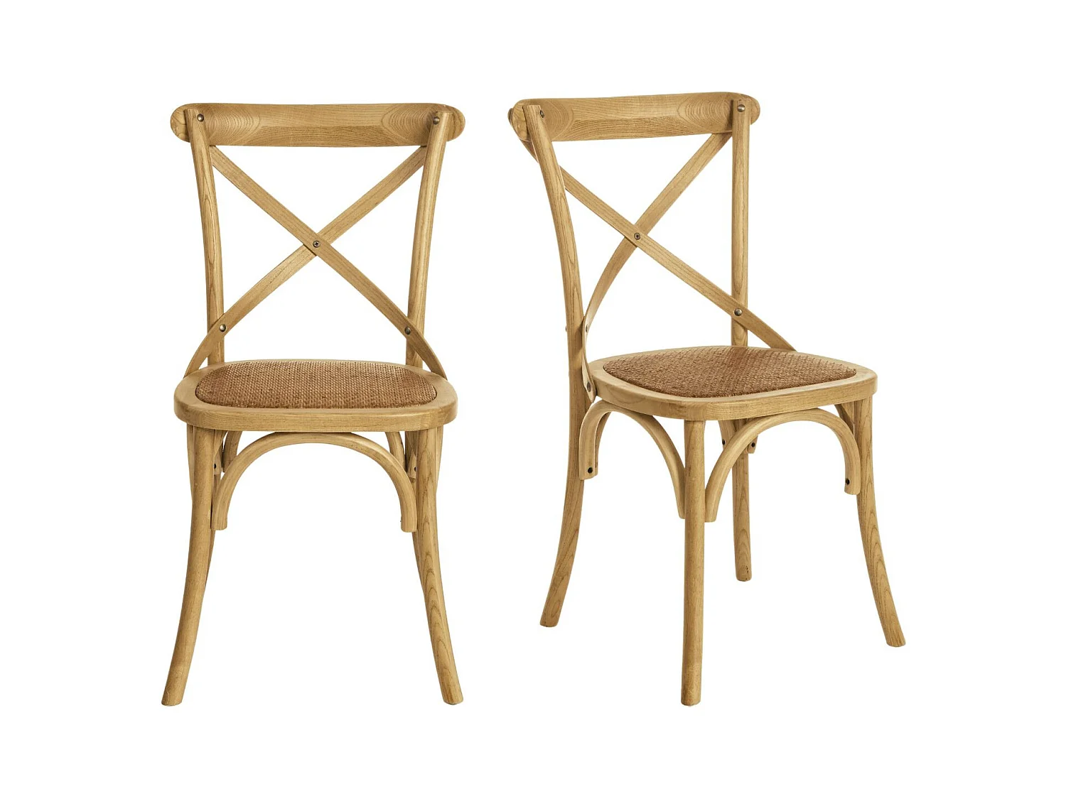 Chaises bistrot en rotin (lot de 2) - ESTAMINET