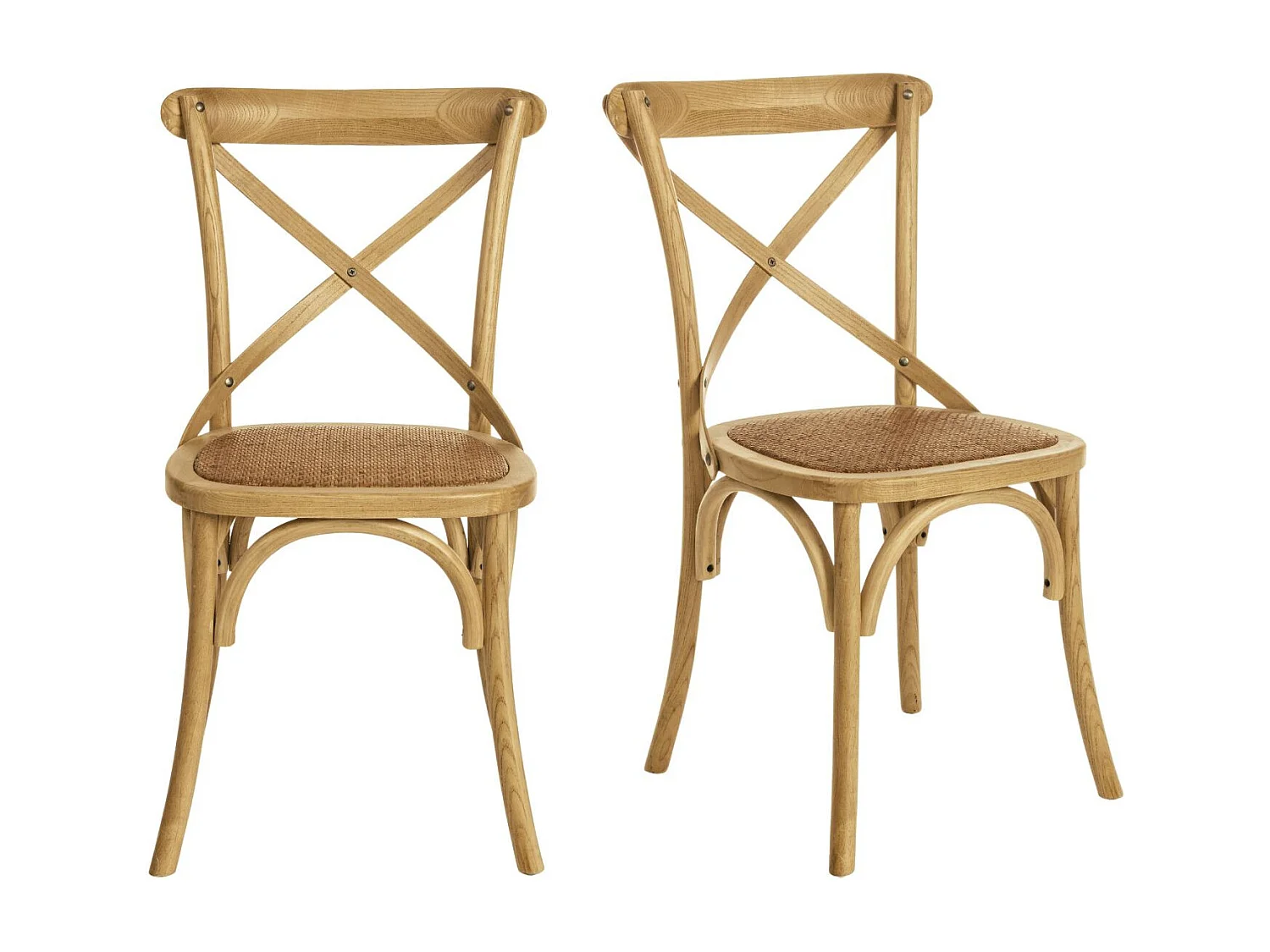 Chaises bistrot en rotin (lot de 2) - ESTAMINET