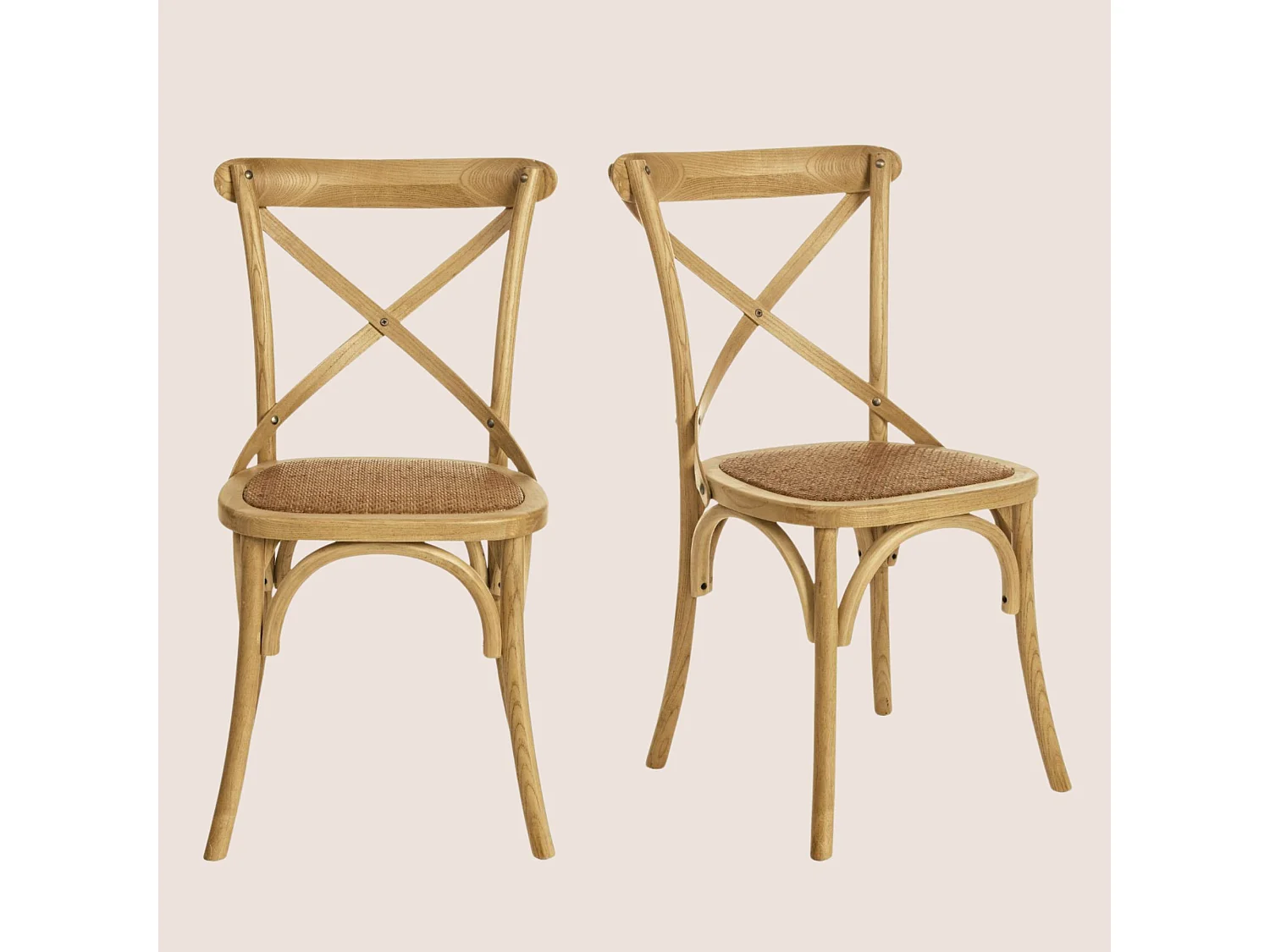 Chaises bistrot en rotin (lot de 2) - ESTAMINET