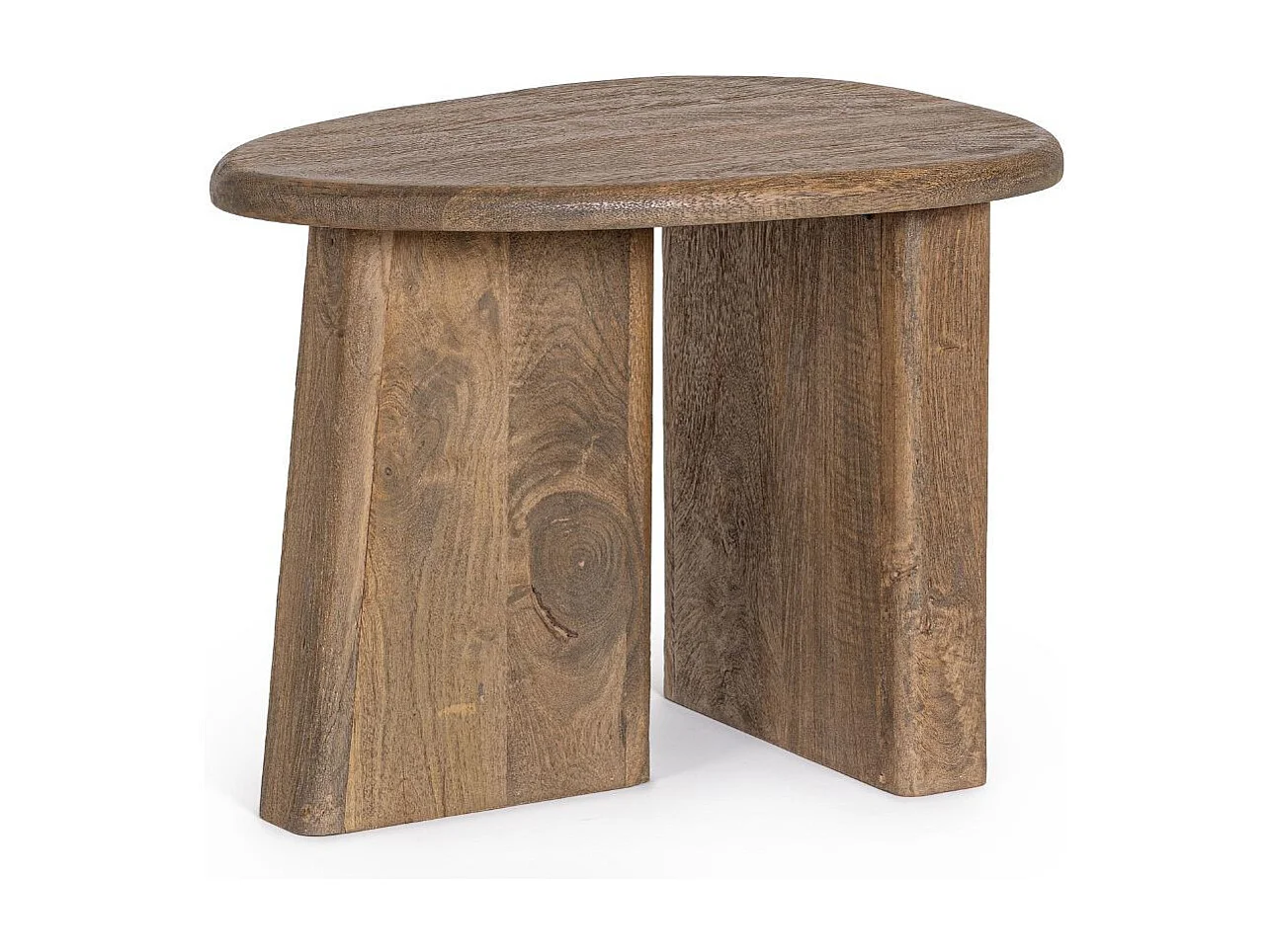 Table basse de salon galet en bois de manguier L60 - JUAREZ
