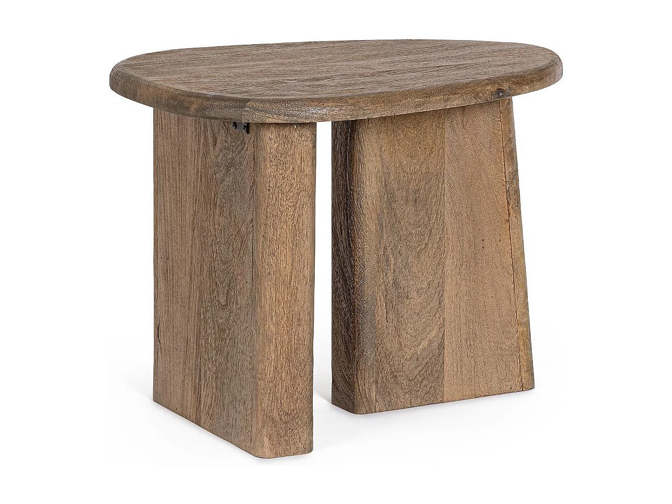 Table basse de salon galet en bois de manguier L60 - JUAREZ