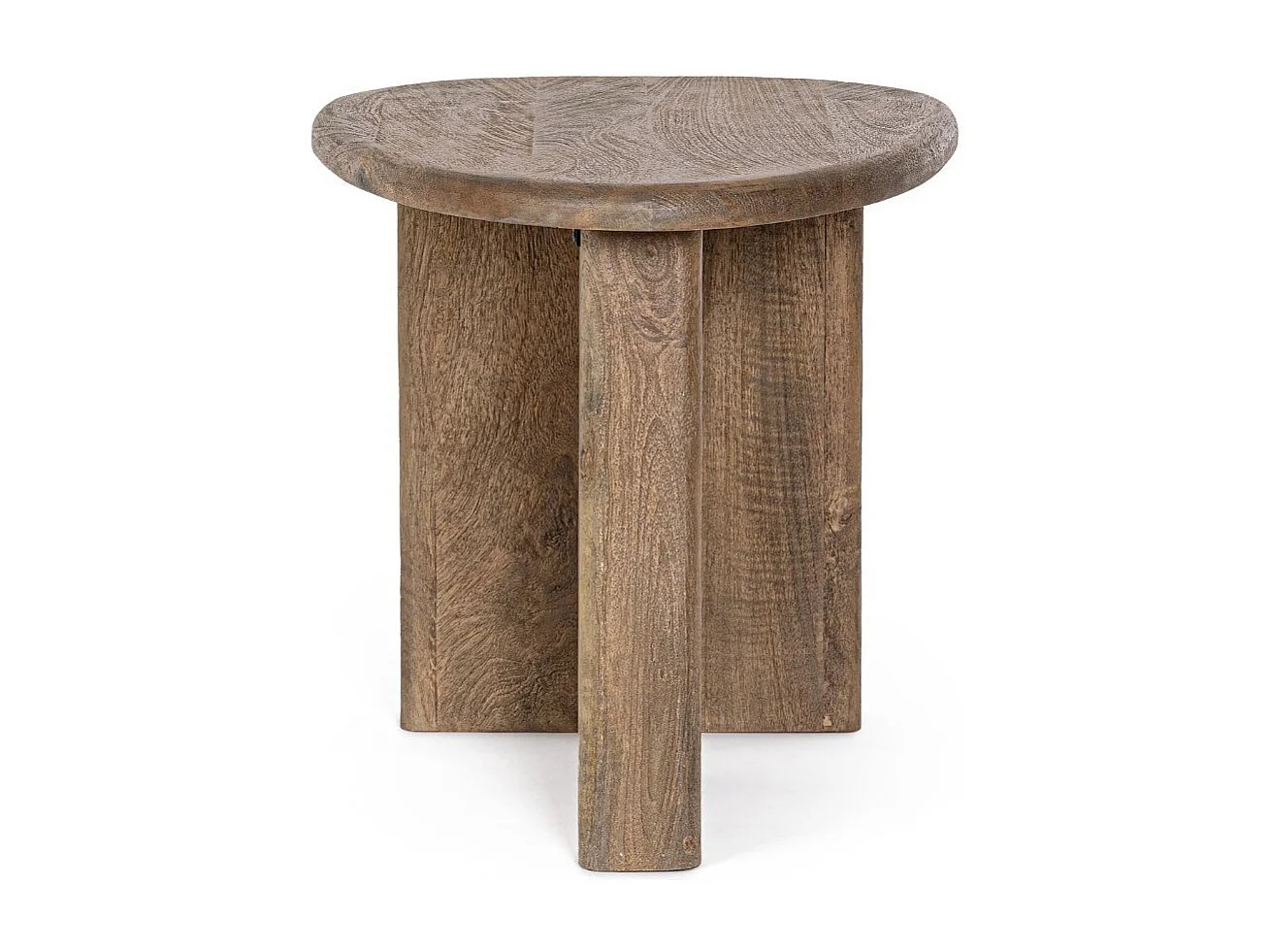 Table basse de salon galet en bois de manguier L60 - JUAREZ