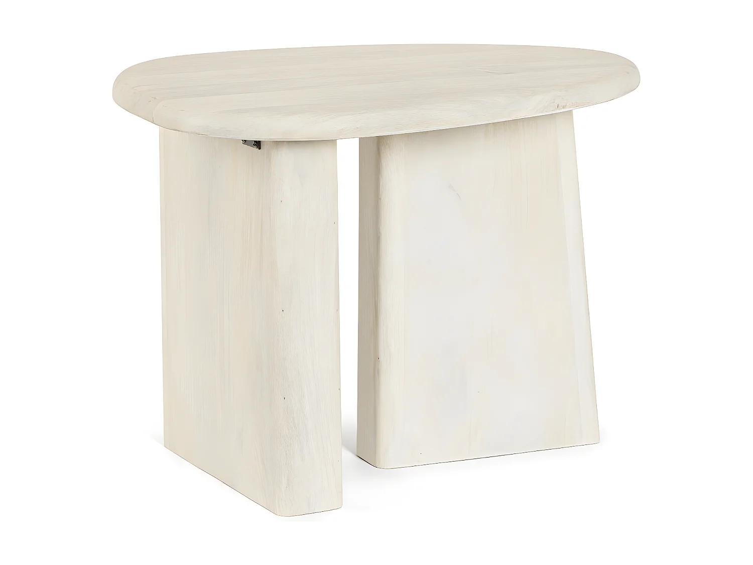 Table basse de salon galet en bois de manguier L60 - JUAREZ