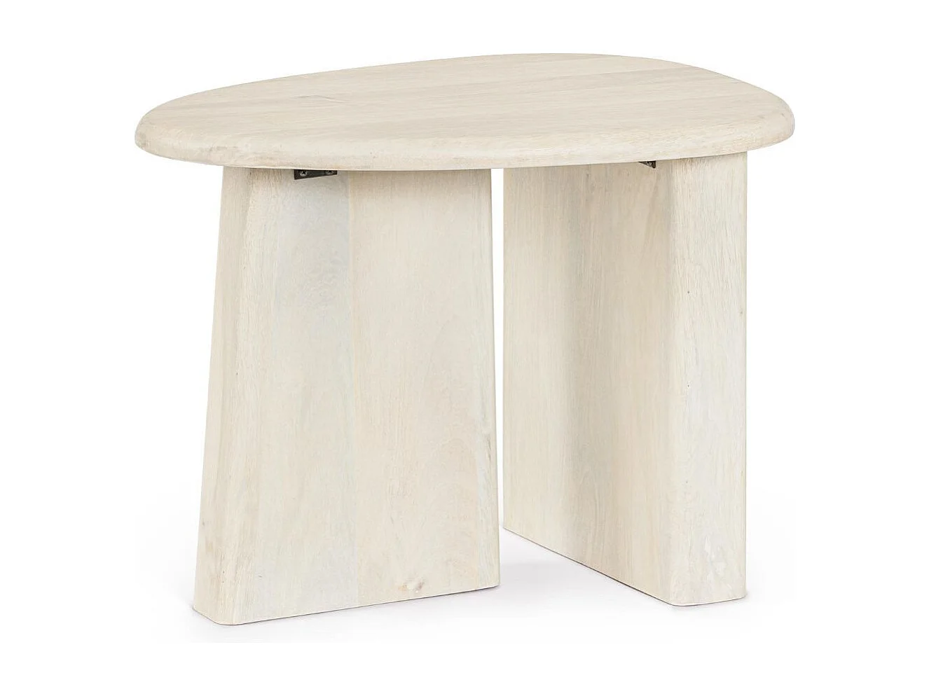 Table basse de salon galet en bois de manguier L60 - JUAREZ