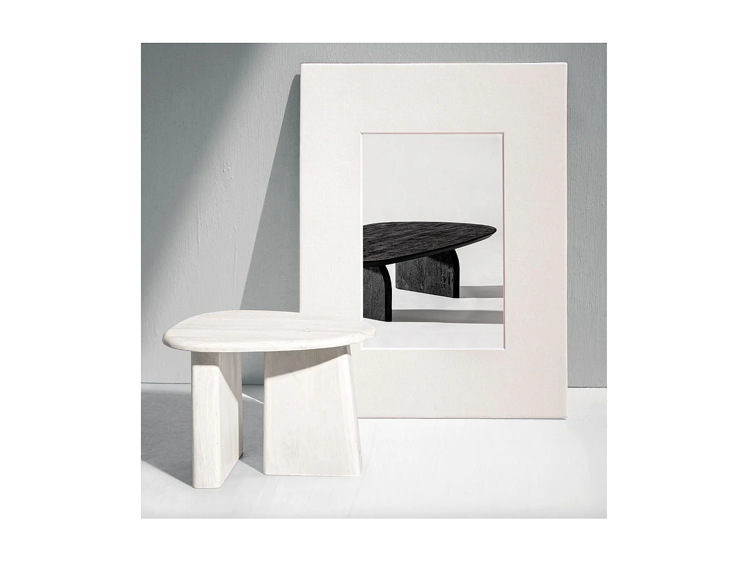 Table basse de salon galet en bois de manguier L60 - JUAREZ