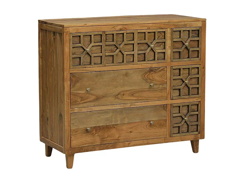 Commode arabesque bois exotique | Acacia Punjab