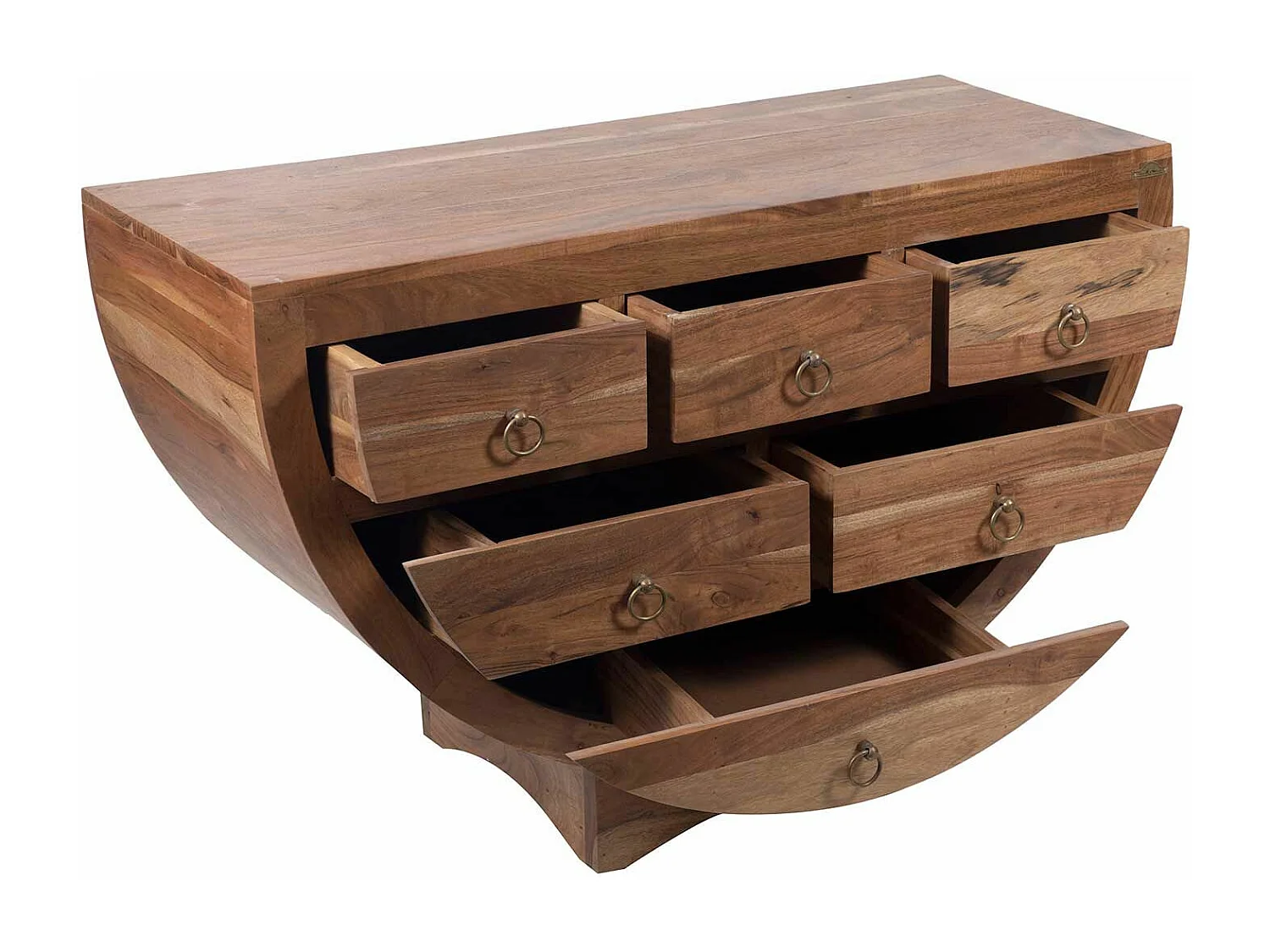 Commode 6 tiroirs en acacia massif