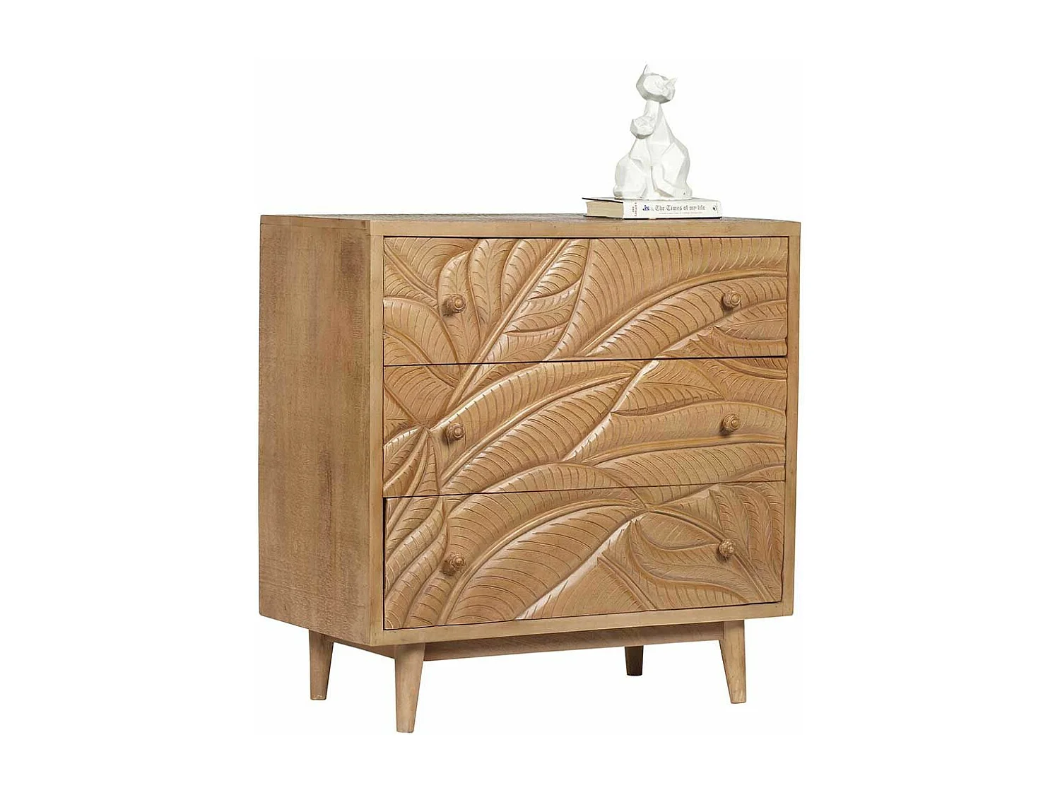 Commode sculptée 3 tiroirs | Manguier Floria