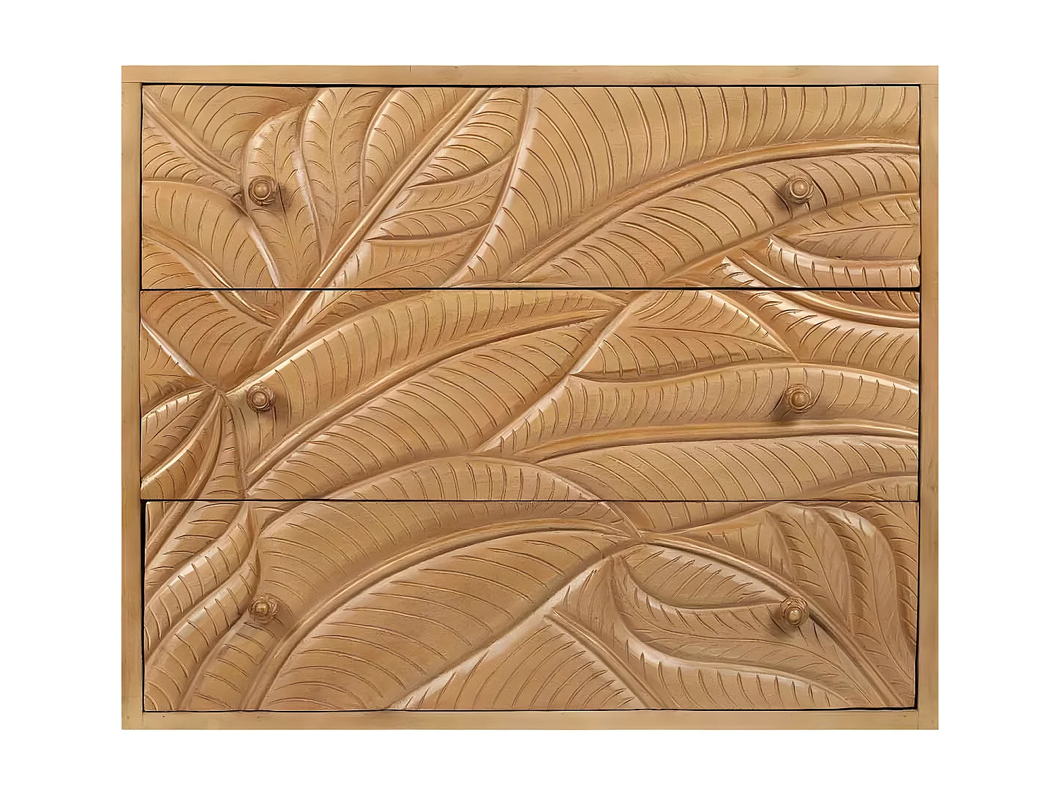 Commode sculptée 3 tiroirs | Manguier Floria