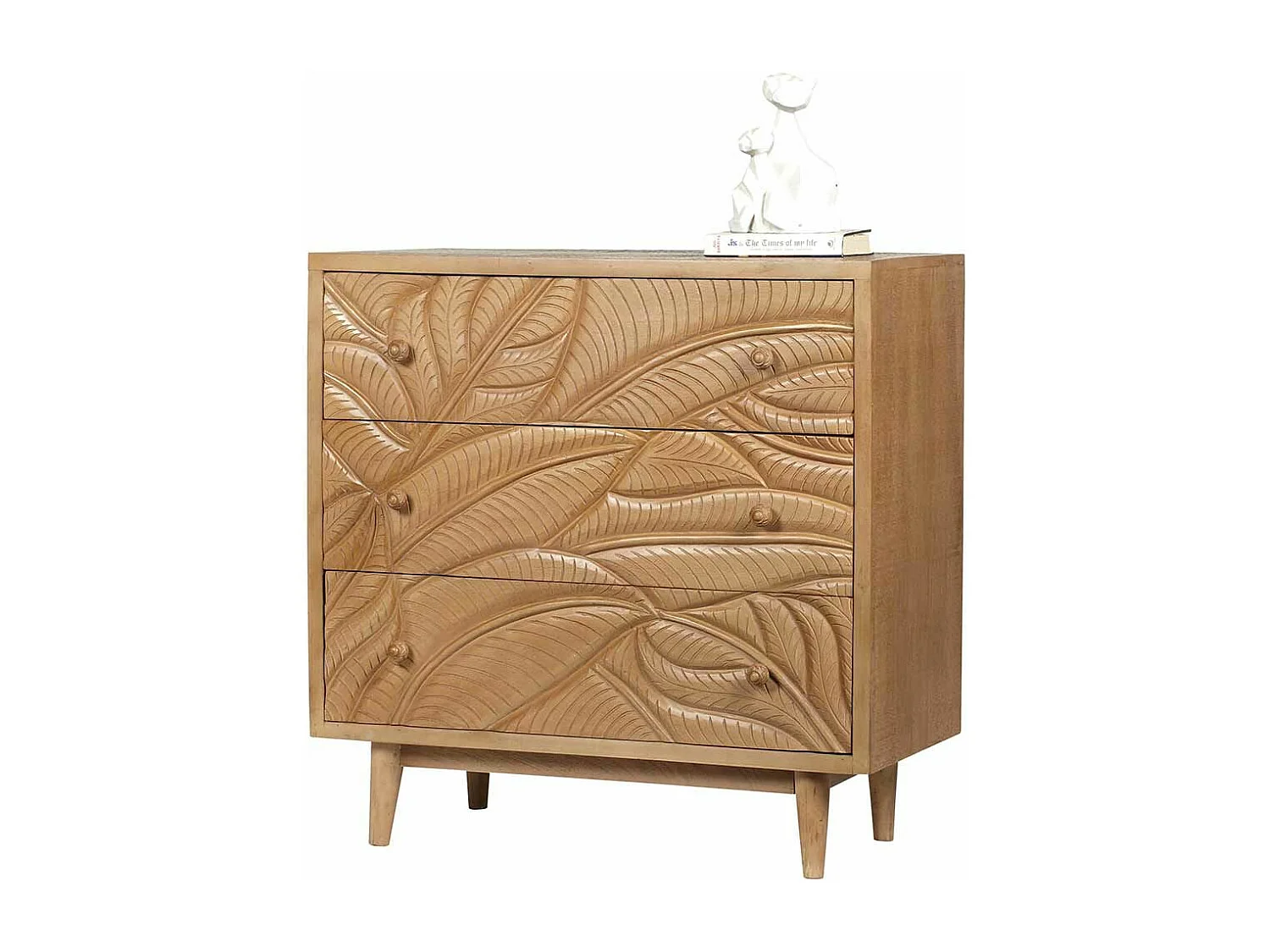 Commode sculptée 3 tiroirs | Manguier Floria