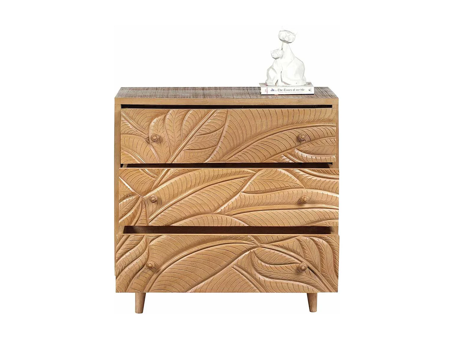 Commode sculptée 3 tiroirs | Manguier Floria