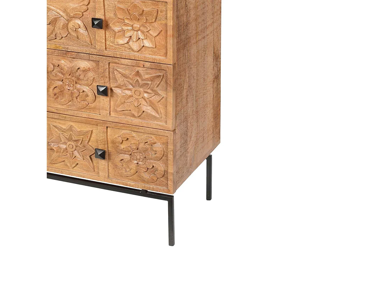 Commode sculptée 4 tiroirs | Manguier Sculture