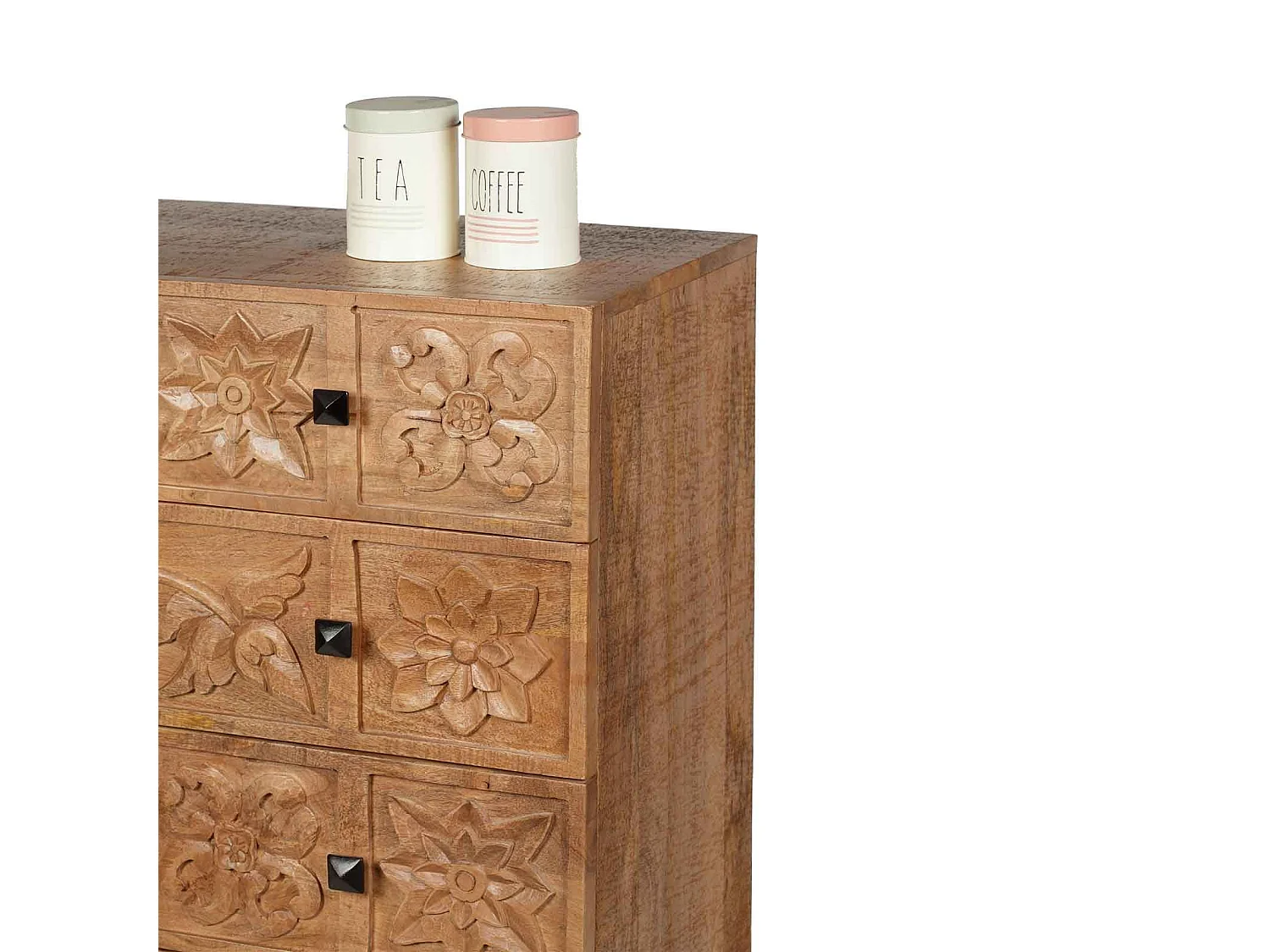 Commode sculptée 4 tiroirs | Manguier Sculture