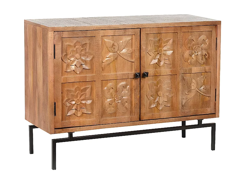 Buffet sculpté 2 portes | Manguier Sculture