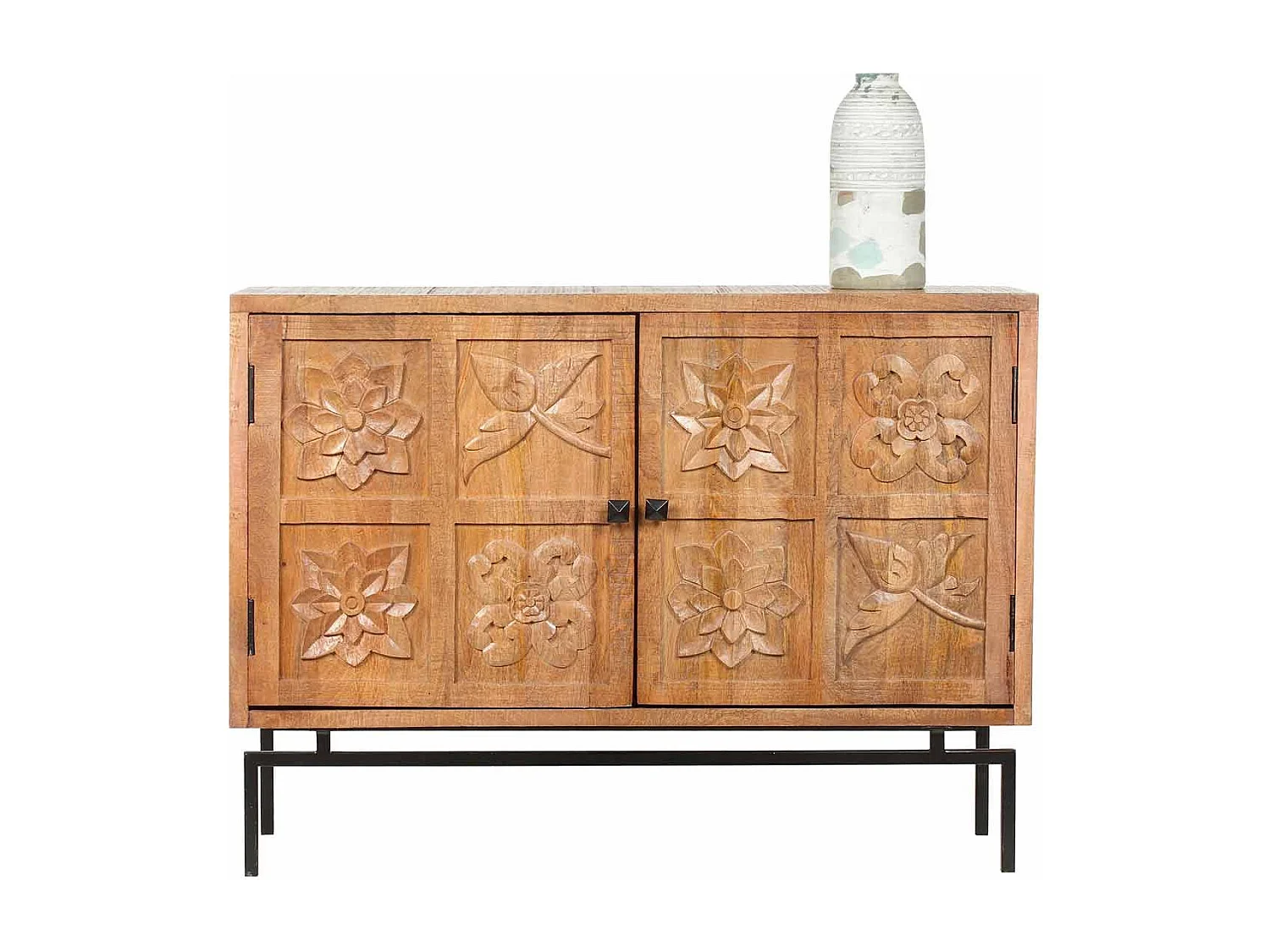 Buffet sculpté 2 portes | Manguier Sculture