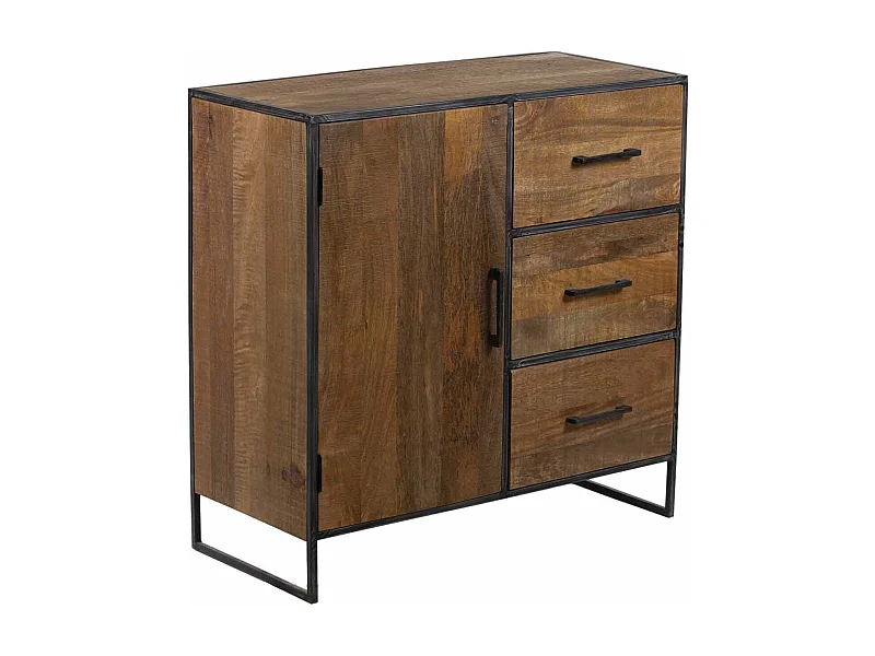 Buffet 1 porte 3 tiroirs | Manguier Stockholm