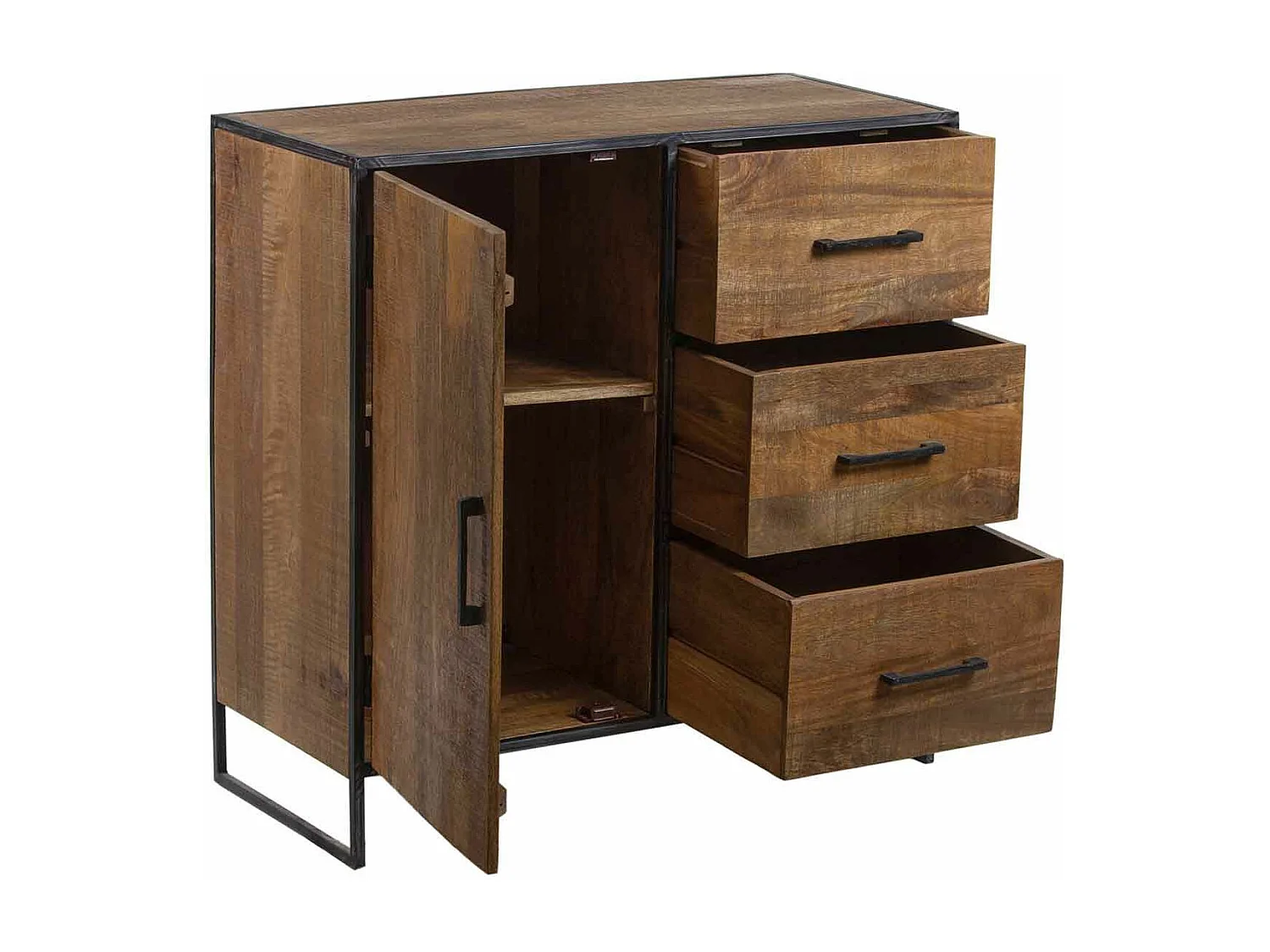 Buffet 1 porte 3 tiroirs | Manguier Stockholm