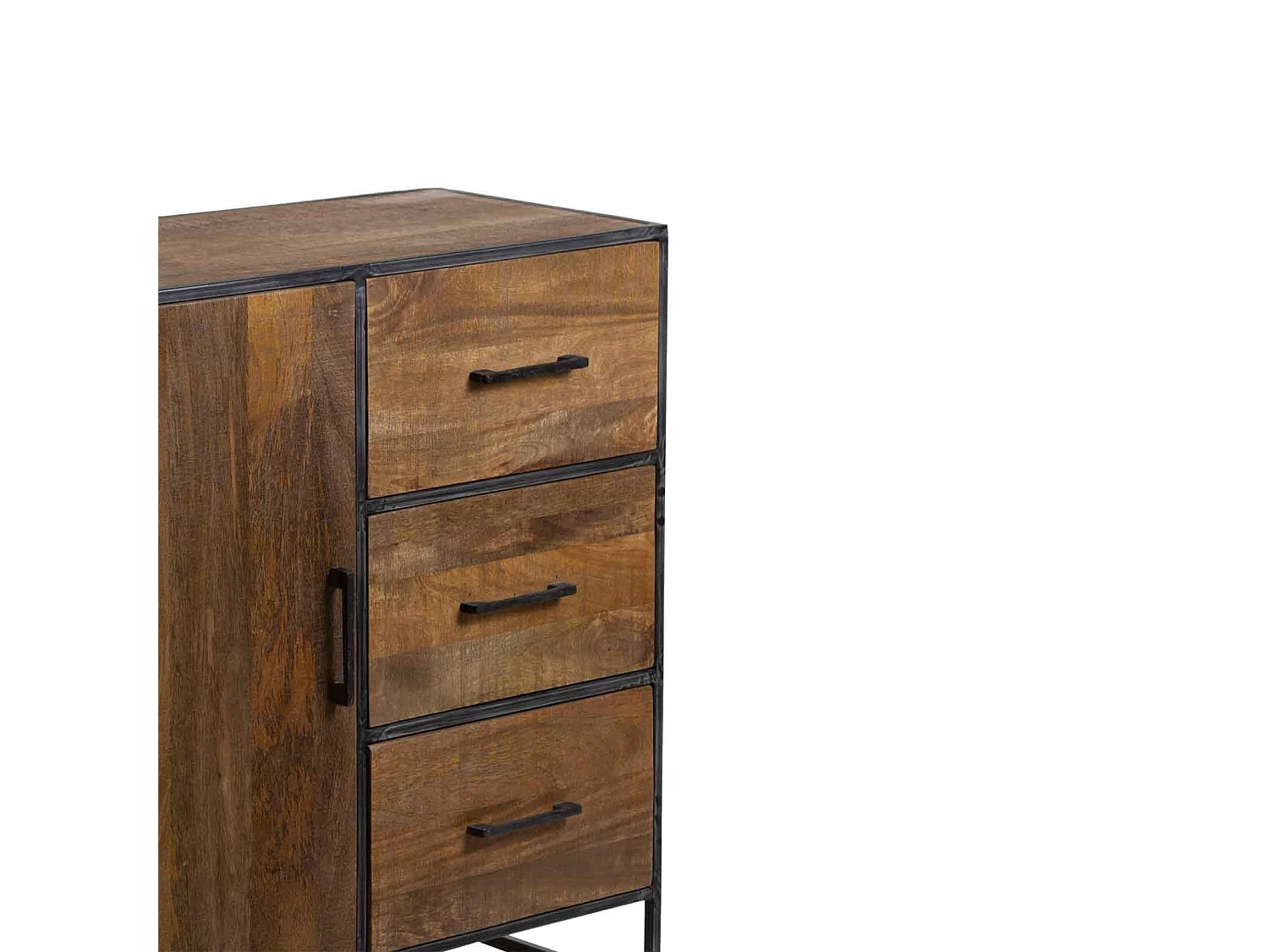 Buffet 1 porte 3 tiroirs | Manguier Stockholm