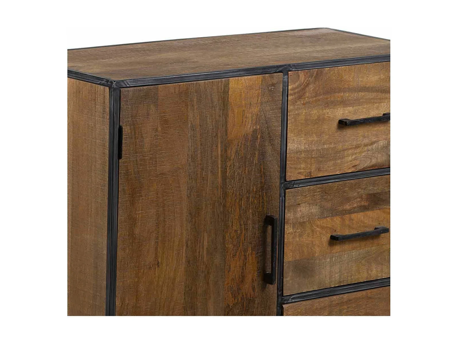 Buffet 1 porte 3 tiroirs | Manguier Stockholm