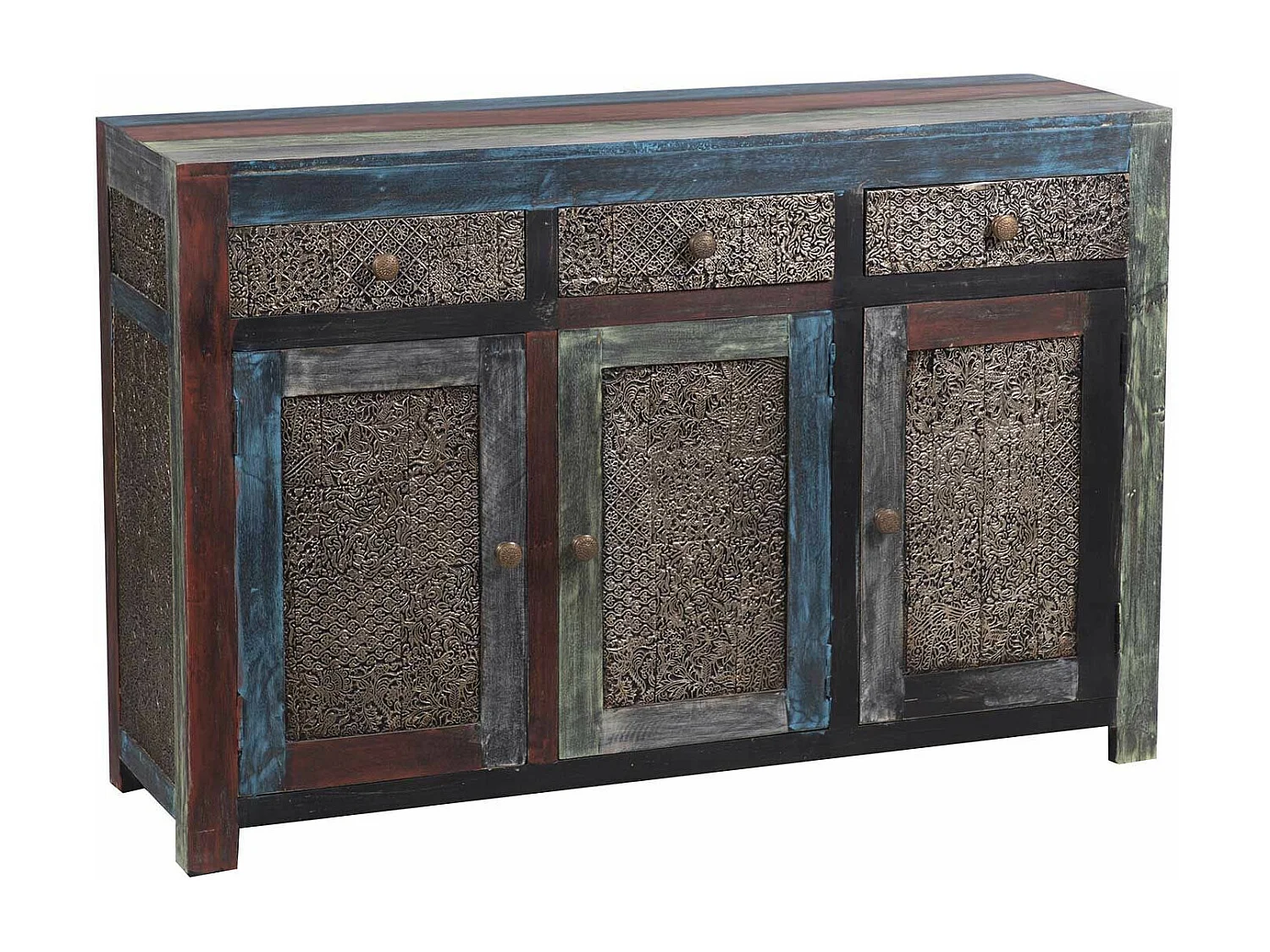 Buffet sculpté multicolore | Manguier Pushkar