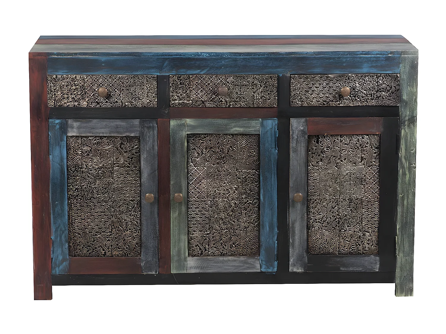 Buffet sculpté multicolore | Manguier Pushkar