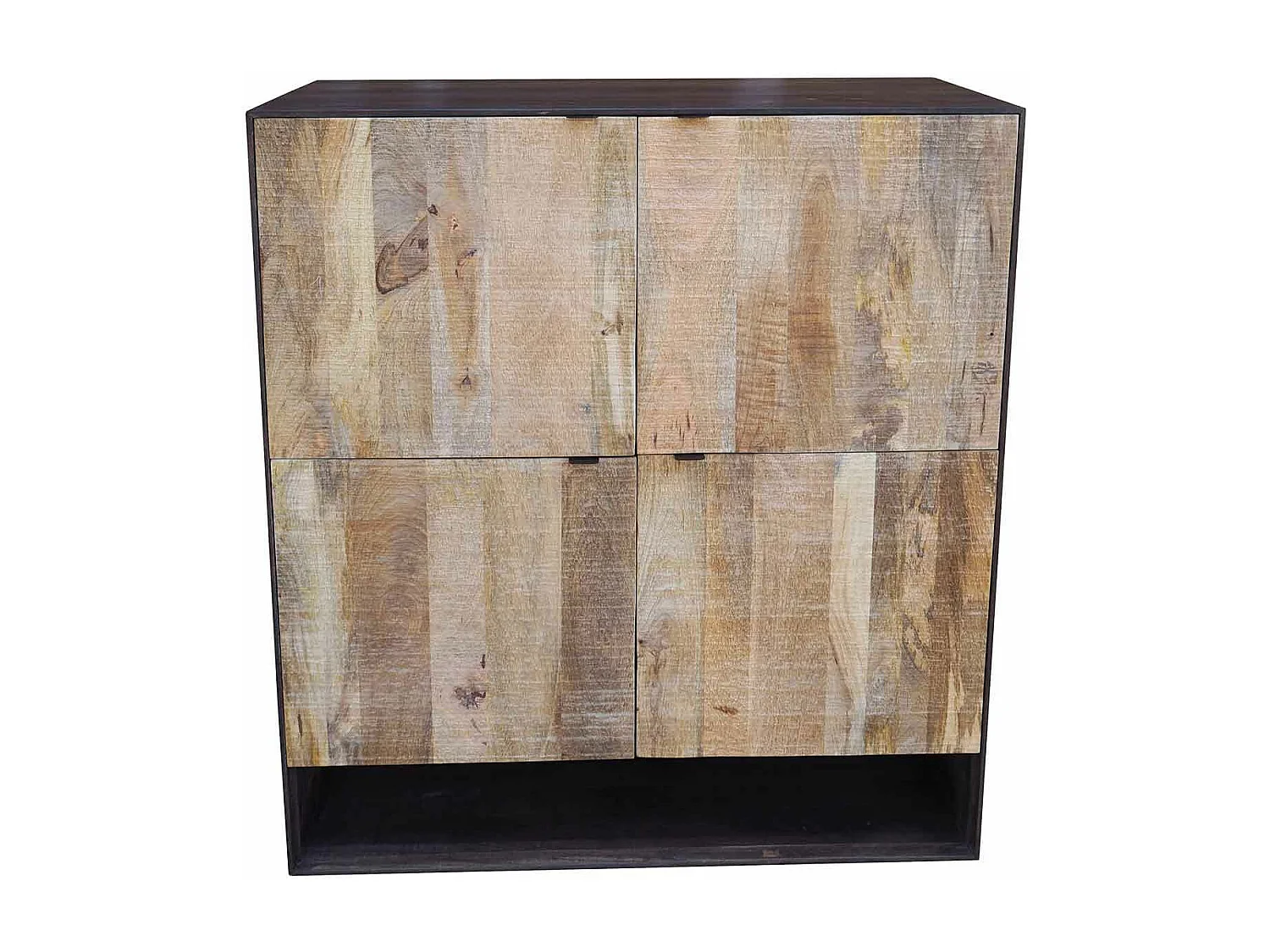 Buffet haut design 4P bois bicolore | Manguier Kabir