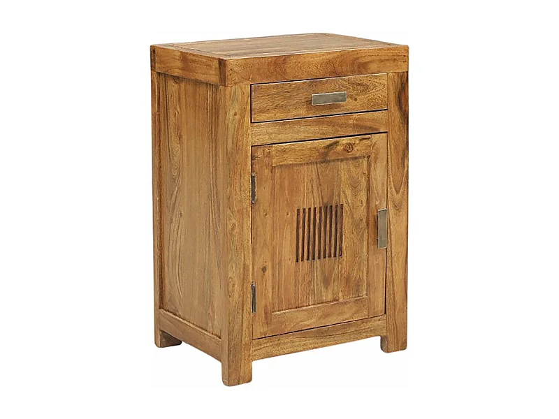 Chevet strié bois - Charnière gauche | Acacia Ramani