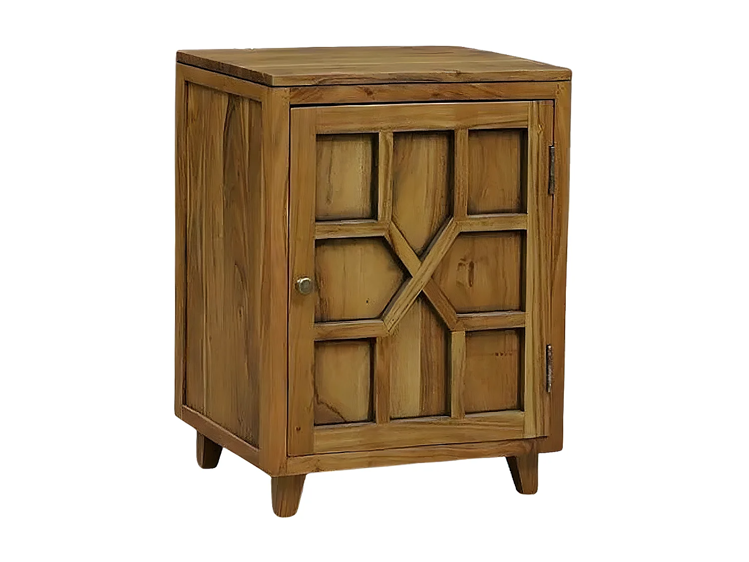 Chevet arabesque bois - Charnière droite | Acacia Punjab