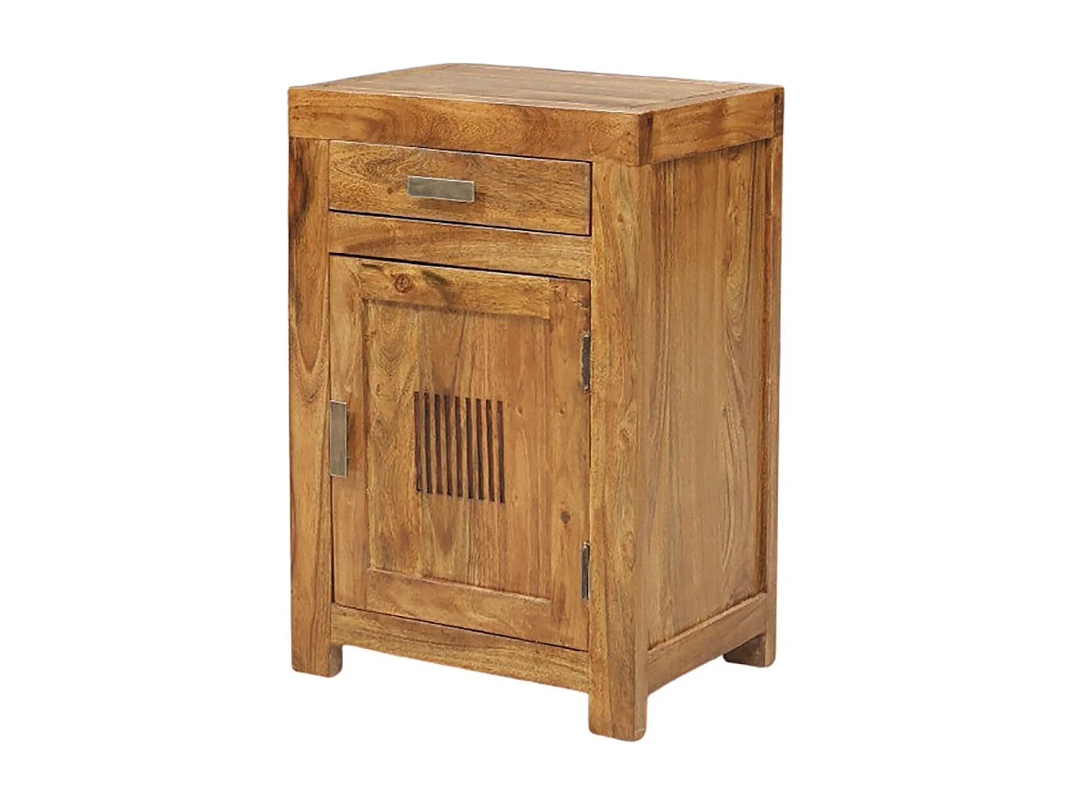 Chevet strié bois - Charnière droite | Acacia Ramani