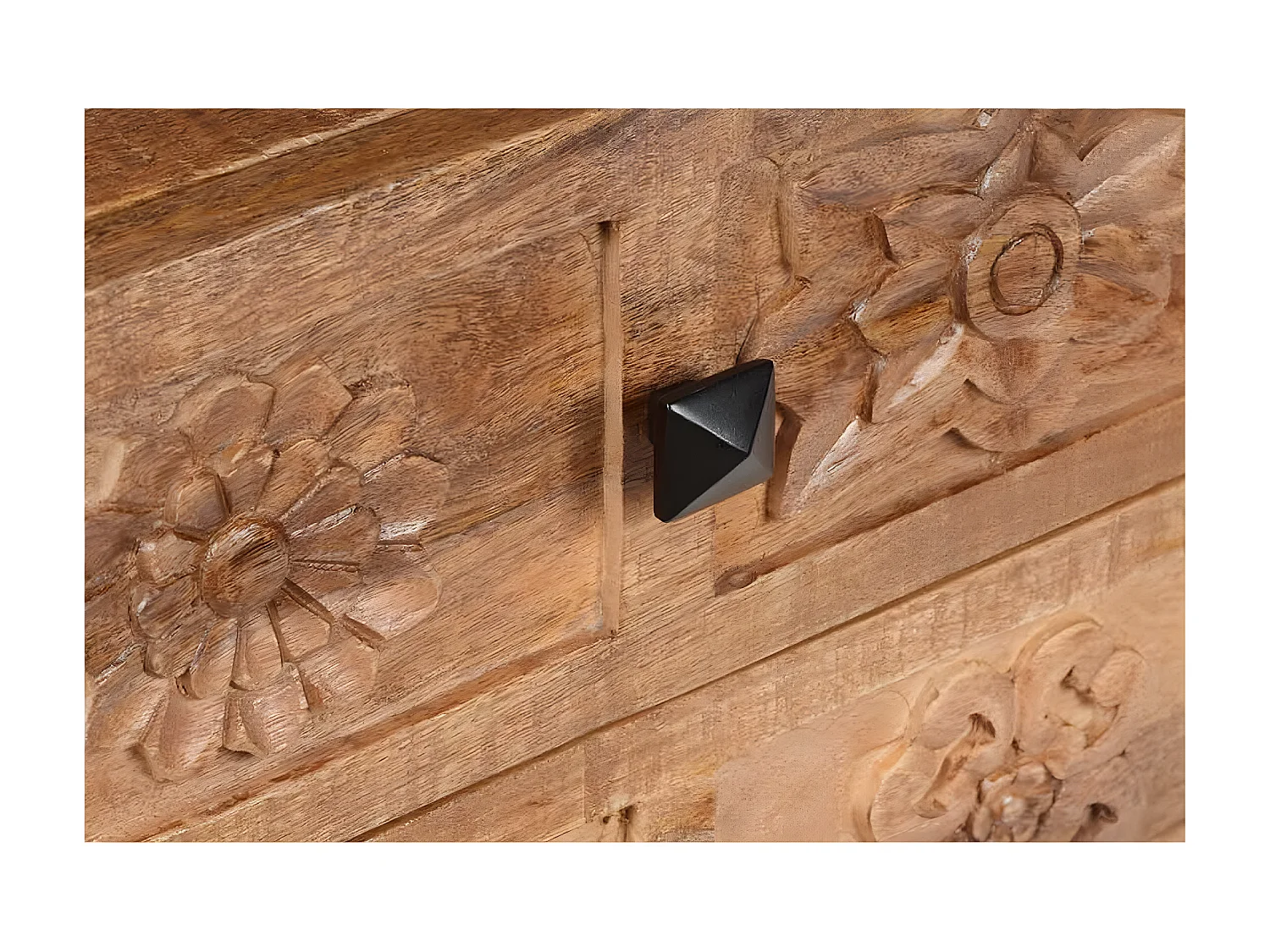 Table de chevet 2 tiroirs | Manguier Sculture