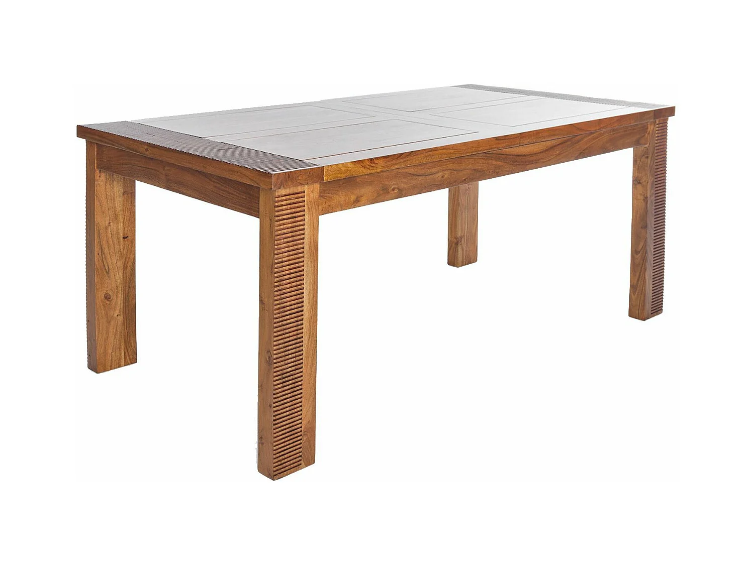 Table de repas rectangulaire bois strié 155 | Acacia Verone