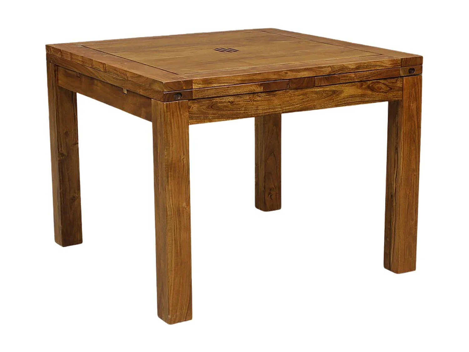 Table à manger carréé allonge 100 | Acacia Gordon