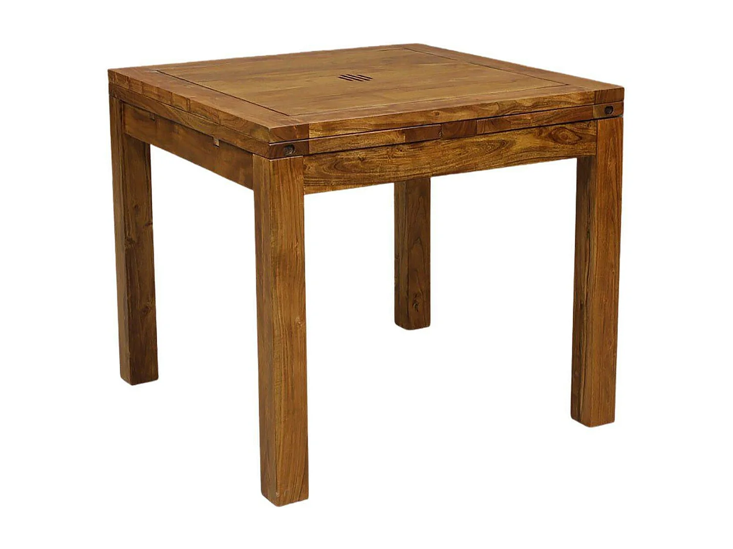 Petite table à manger carrée allonge 70 | Acacia Gordon