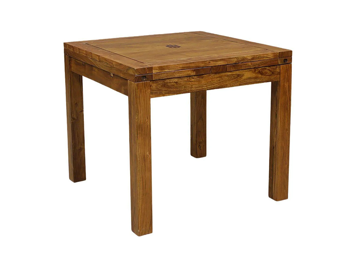 Petite table à manger carrée allonge 70 | Acacia Gordon